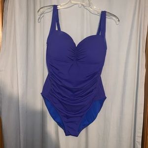 Purple one piece bathing suit